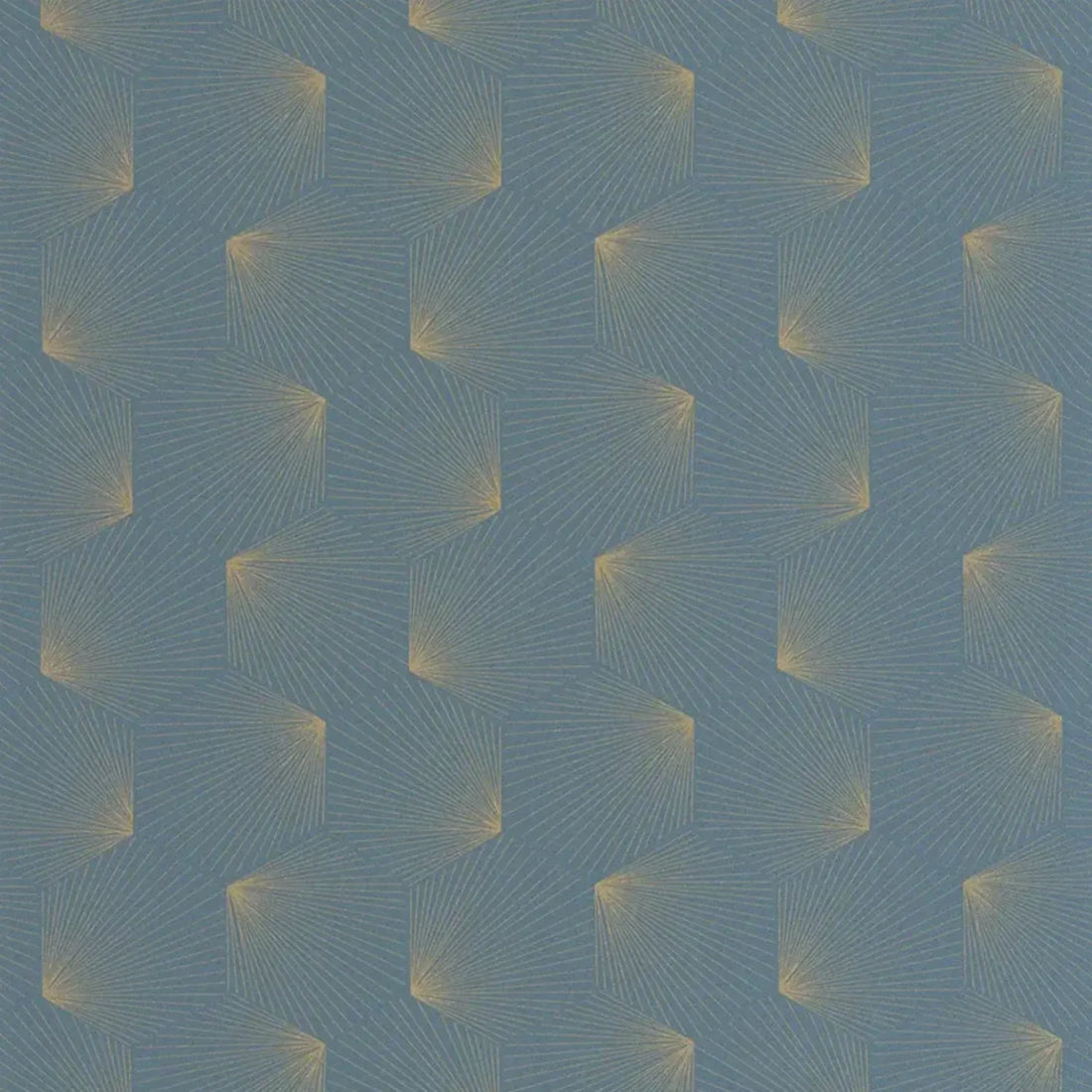 Closeup of a wallpaper showing its Art-Deco, Contemporary, Geometric pattern, color, and subtle texture.