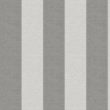 Closeup of a wallpaper showing its Contemporary, Grey, Metallic, Monochrome, Silver, Stripes, Two-tone pattern, color, and subtle texture.