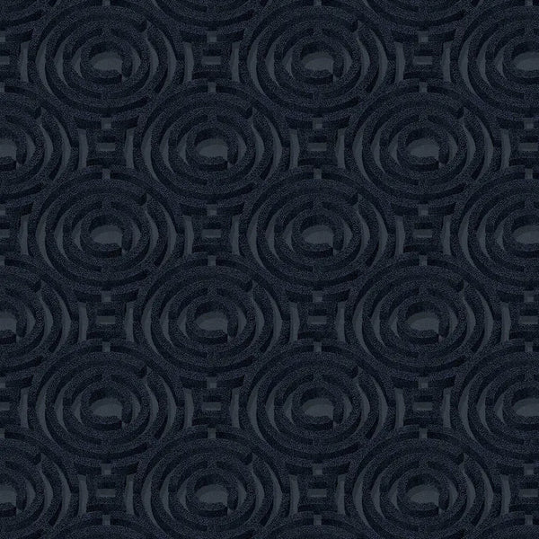 Closeup of a wallpaper showing its Circles, Contemporary, Geometric, Monochrome pattern, color, and subtle texture.