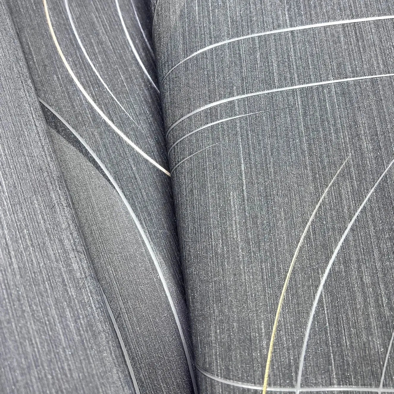 Wallpaper installed in a room showing its full pattern, color