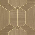 Closeup of a wallpaper showing its Geometric, Neutrals, Wood-veneer pattern, color, and subtle texture.