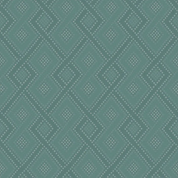 Closeup of a wallpaper showing its Contemporary, Geometric, Green pattern, color, and subtle texture.