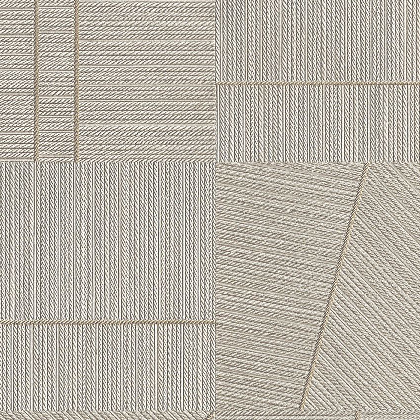 Patterned tile design with geometric shapes in neutral tones