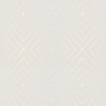Closeup of a wallpaper showing its Contemporary, Geometric, Neutrals, Two-tone pattern, color, and subtle texture.