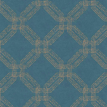 Closeup of a wallpaper showing its Art-Deco, Contemporary, Geometric pattern, color, and texture.