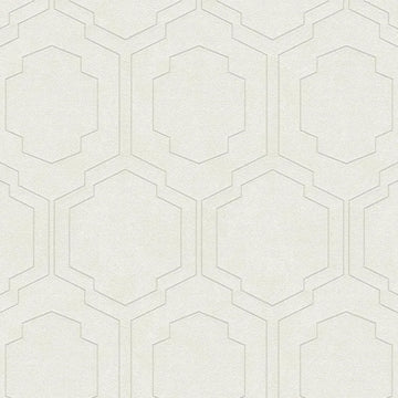 Closeup of a wallpaper showing its Art-Deco, Contemporary, Geometric, Neutrals pattern, color, and texture.
