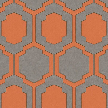 Closeup of a wallpaper showing its Art-Deco, Contemporary, Geometric pattern, color, and texture.