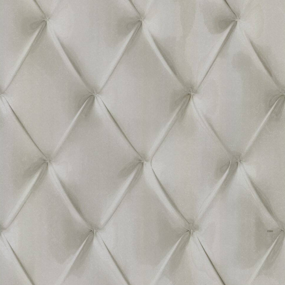 Tufted Silver Wallpaper
