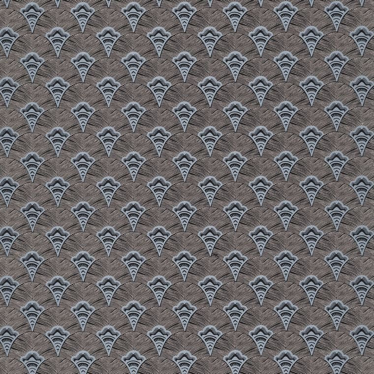 Closeup of a wallpaper showing its Art-Deco, Contemporary, Geometric pattern, color, and subtle texture.