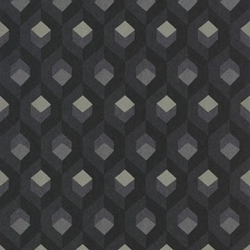 Closeup of a wallpaper showing its Contemporary, Dramatic, Geometric, Multicolour pattern, color, and subtle texture.