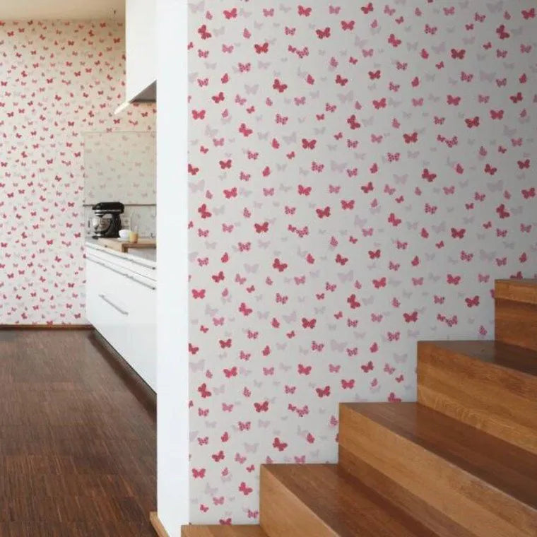 Closeup of a wallpaper showing its Kids, Nature, Pink, Red pattern, color, and texture.