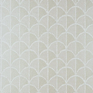 Closeup of a wallpaper showing its Art-Deco, Geometric, Neutrals, Unicolour pattern, color, and subtle texture.
