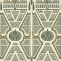 Closeup of a wallpaper showing its Chinoisserie, Contemporary, Geometric, Two-tone pattern, color, and subtle texture.