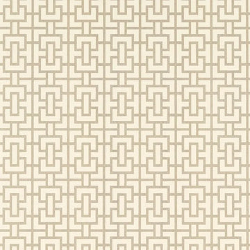 Closeup of a wallpaper showing its Art-Deco, Chainlink, Contemporary, Neutrals, Two-tone pattern, color, and subtle texture.