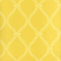 Closeup of a wallpaper showing its Contemporary, Trellis, Two-tone, Yellow pattern, color, and subtle texture.