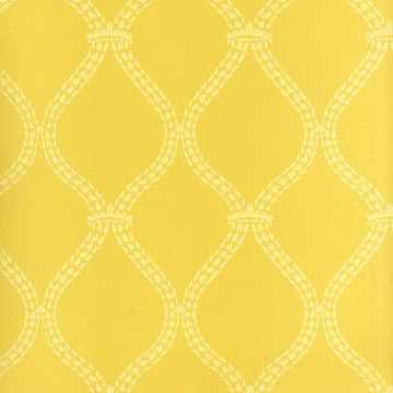 Closeup of a wallpaper showing its Contemporary, Trellis, Two-tone, Yellow pattern, color, and subtle texture.