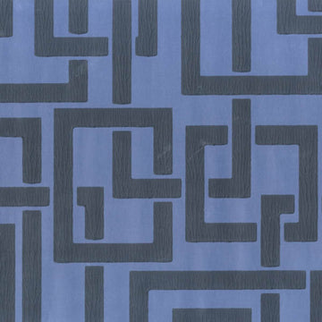 Closeup of a wallpaper showing its Blue, Contemporary, Geometric, Two-tone pattern, color, and subtle texture.