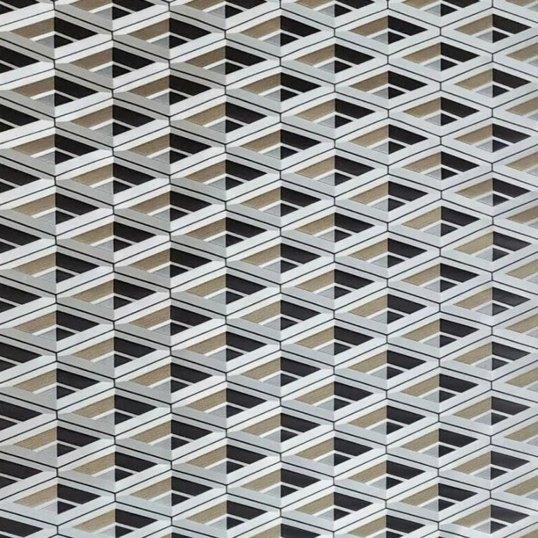 Patterned wallpaper with geometric design