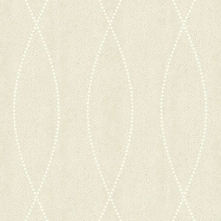 Closeup of a wallpaper showing its Contemporary, Cream, Neutrals, Trellis, Unicolour pattern, color, and subtle texture.