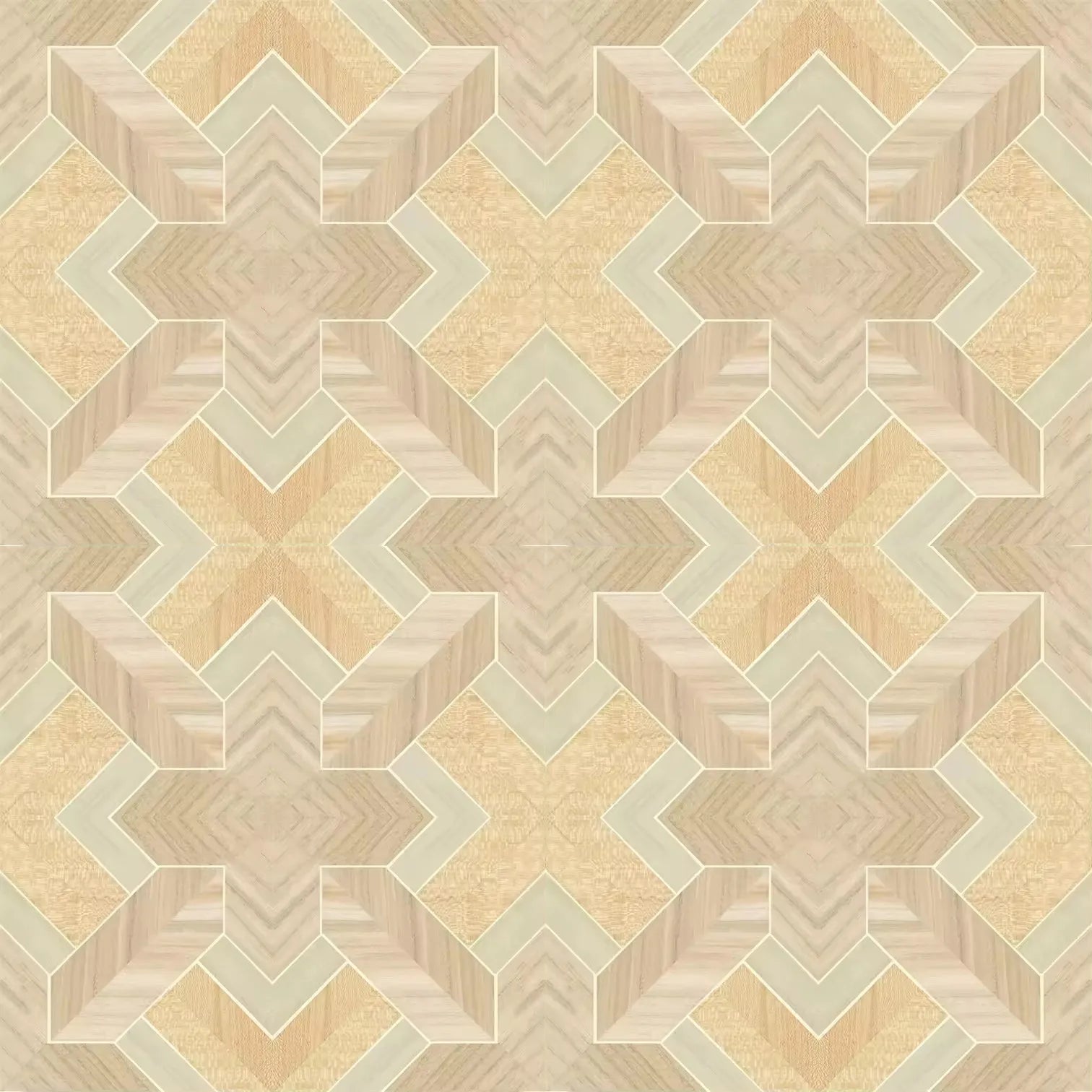Wallpaper installed in a room showing its full pattern, color