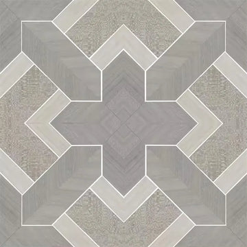 Closeup of a wallpaper showing its Geometric, Monochrome, Wood-veneer pattern, color, and subtle texture.