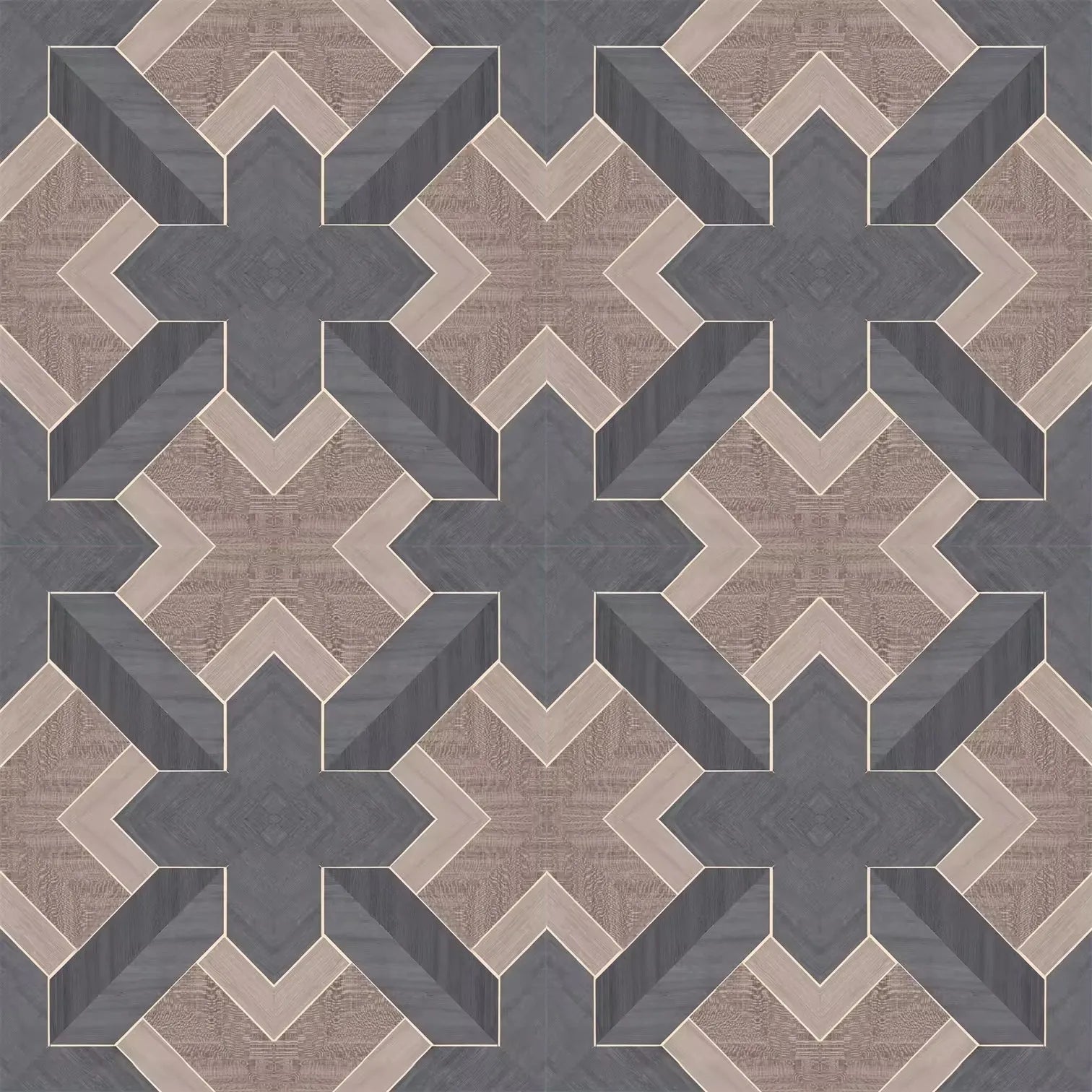 Wallpaper installed in a room showing its full pattern, color