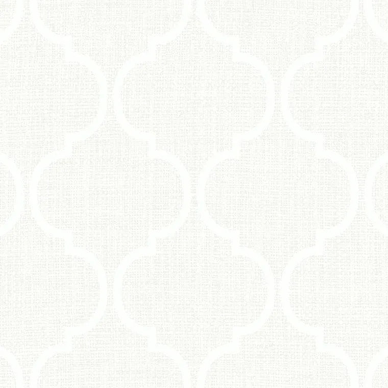 Closeup of a wallpaper showing its Monochrome, Trellis, Unicolour, Vinyl pattern, color, and subtle texture.