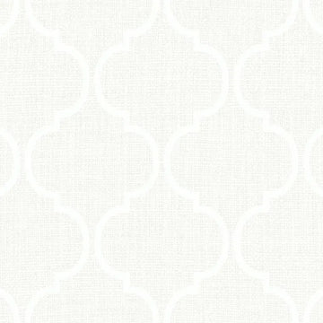 Closeup of a wallpaper showing its Monochrome, Trellis, Unicolour, Vinyl pattern, color, and subtle texture.