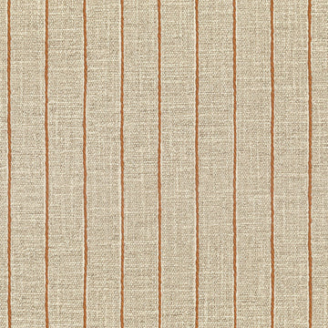 Textured fabric with vertical brown stripes on a beige background
