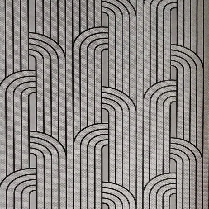 Gray geometric pattern wallpaper owith black lines