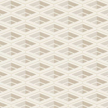 Beige geometric tile pattern wallpaper