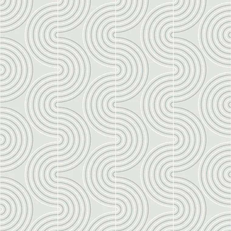 Closeup of a wallpaper showing its Contemporary, Monochrome, Unicolour, Waves pattern, color, and subtle texture.
