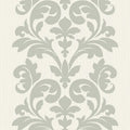 Closeup of a wallpaper showing its Damask, Neutrals, Two-tone pattern, color, and subtle texture.