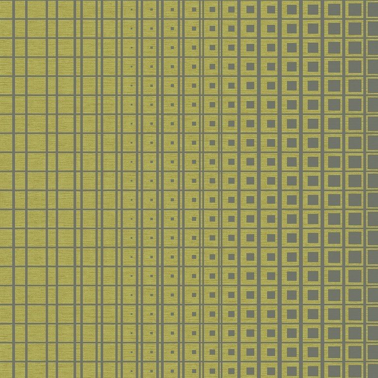 Closeup of a wallpaper showing its Contemporary, Geometric, Green, Two-tone pattern, color, and subtle texture.