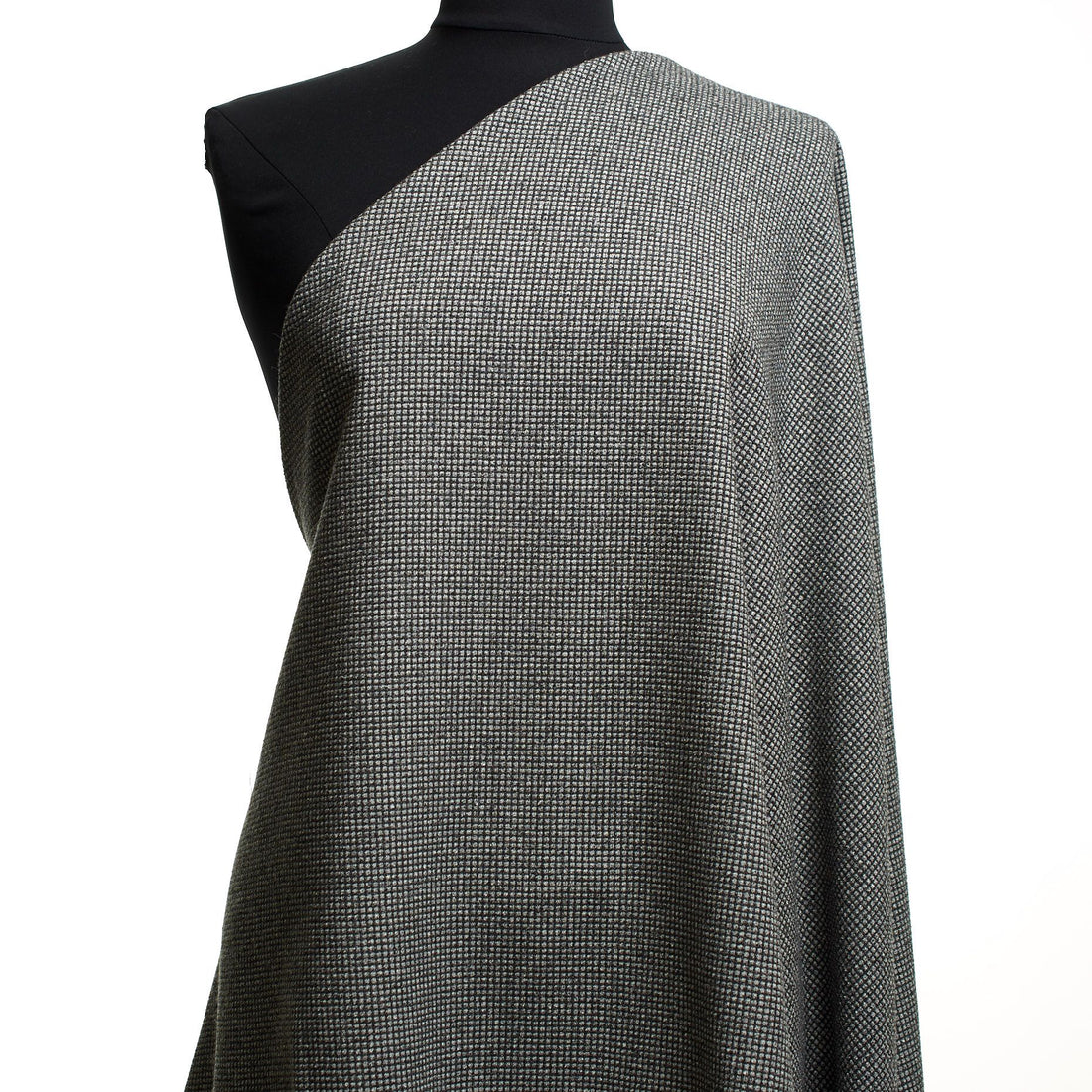 Boucle Charcoal Viscose Wool Blend