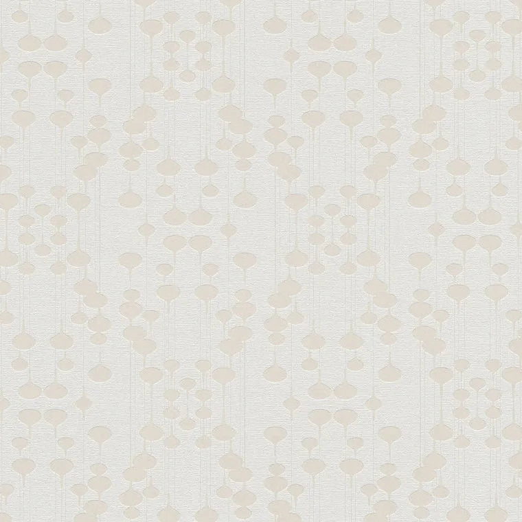Closeup of a wallpaper showing its Beige, Contemporary, Cream, Neutrals, Two-tone pattern, color, and texture.