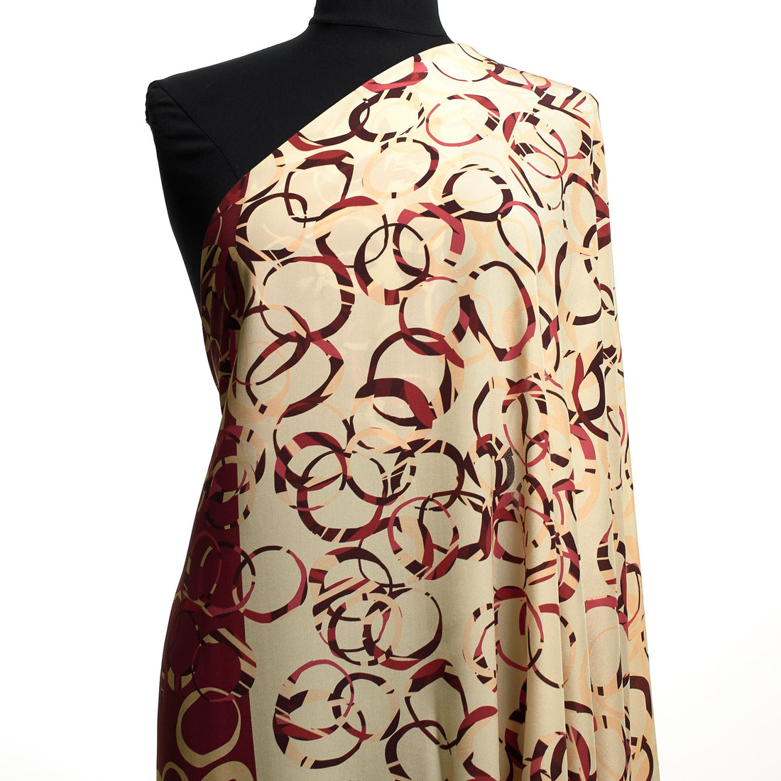 Crêpe Silk Cabernet Fabric